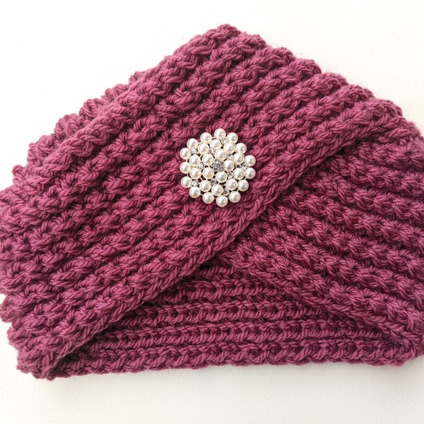 Knit Turban Hat Pattern for Beginners