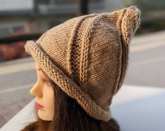 Swirl Witch Knit Hat Pattern