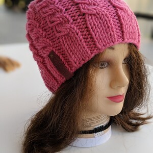 Flat Knit Cable Hat Pattern image 9