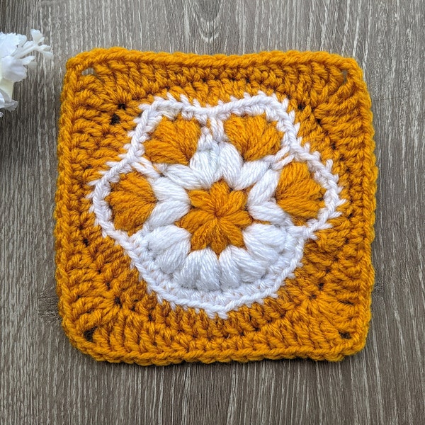 Crochet Paw Print Granny Square Pattern