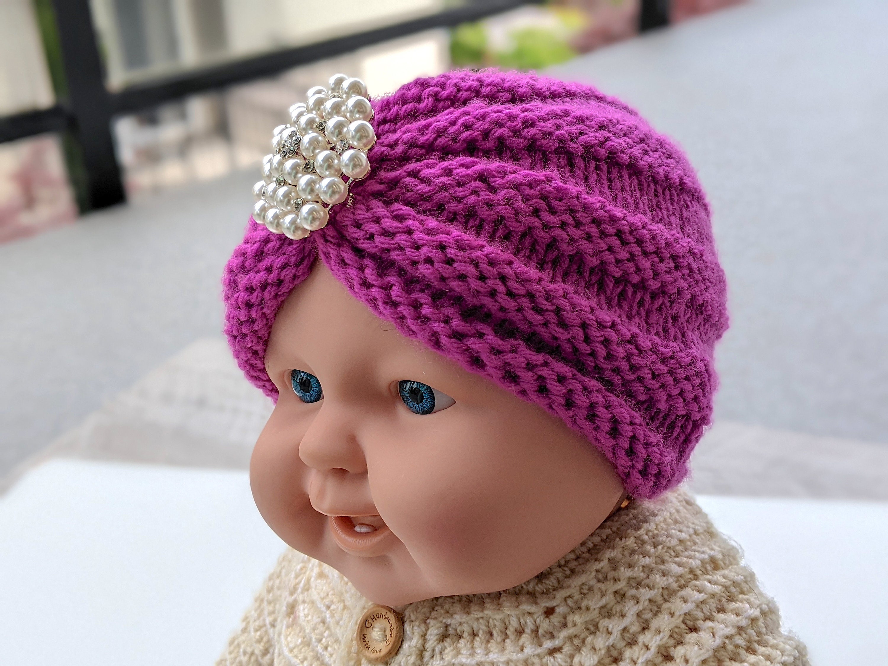 Baby Knit Turban Hat Pattern Etsy