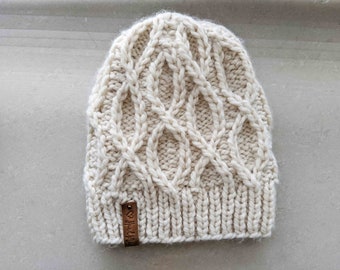 Knitting Pattern || DNA Cable Hat Pattern || Hat Knitting Pattern || Cable Hat Knit Pattern || Super Bulky Hat Pattern || Winter Knit Hat