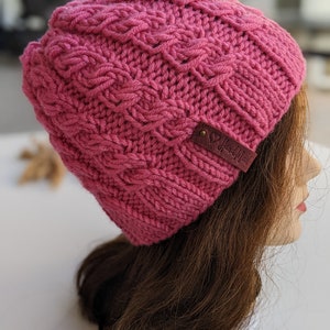 Flat Knit Cable Hat Pattern image 7