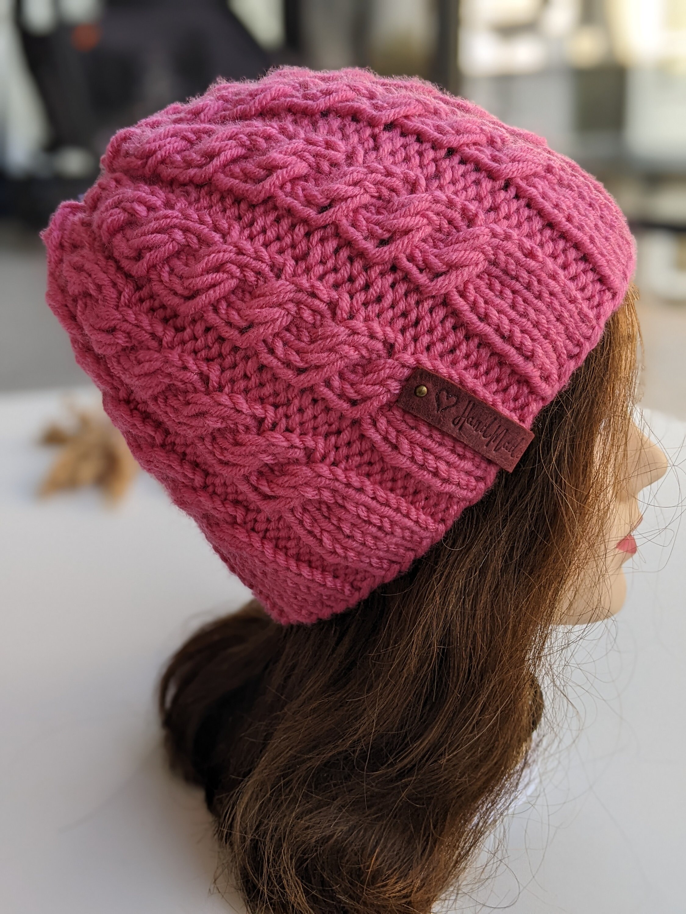 Flat Knit Cable Hat Pattern - Etsy