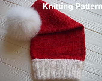 Patrón DIY para hacer un gorro de Papá Noel con ala plegable (patrón digital en PDF)