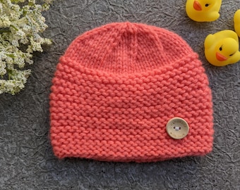Conjunto de 3 patrones de gorros tejidos para bebé recién nacido