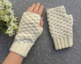 Crochet Fingerless Hand Warmers (Gloves) Pattern