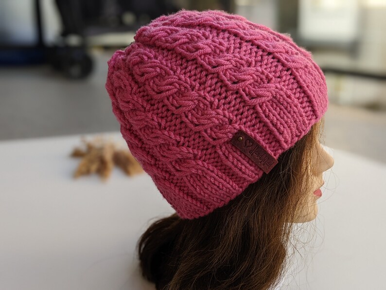 Flat Knit Cable Hat Pattern image 3