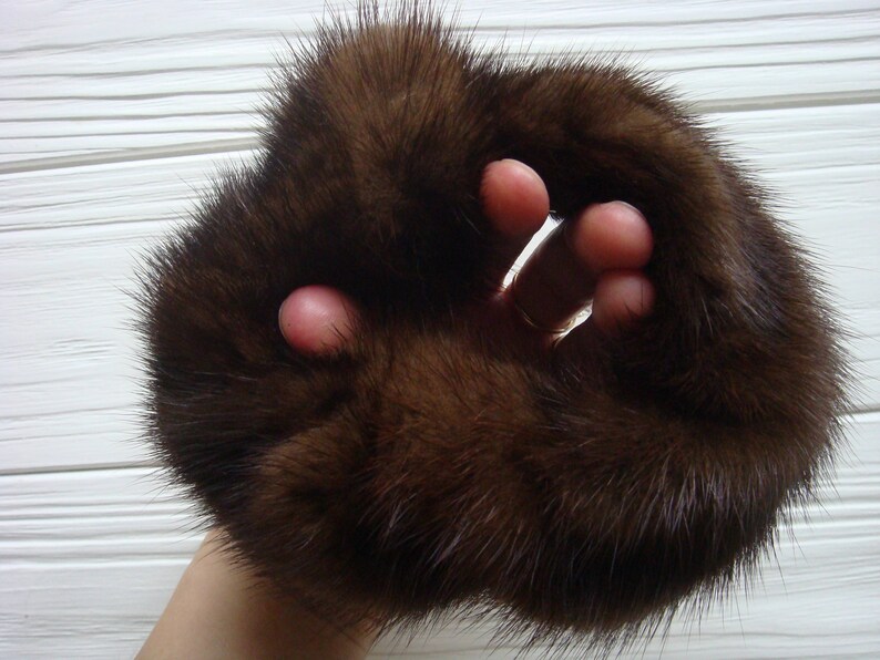 Fur Scrunches Christmas present Fur Hair Bands Fur Scrunchies Hair Elastics Marvelous Pieces Shipped Internationally Fur Scrunchies