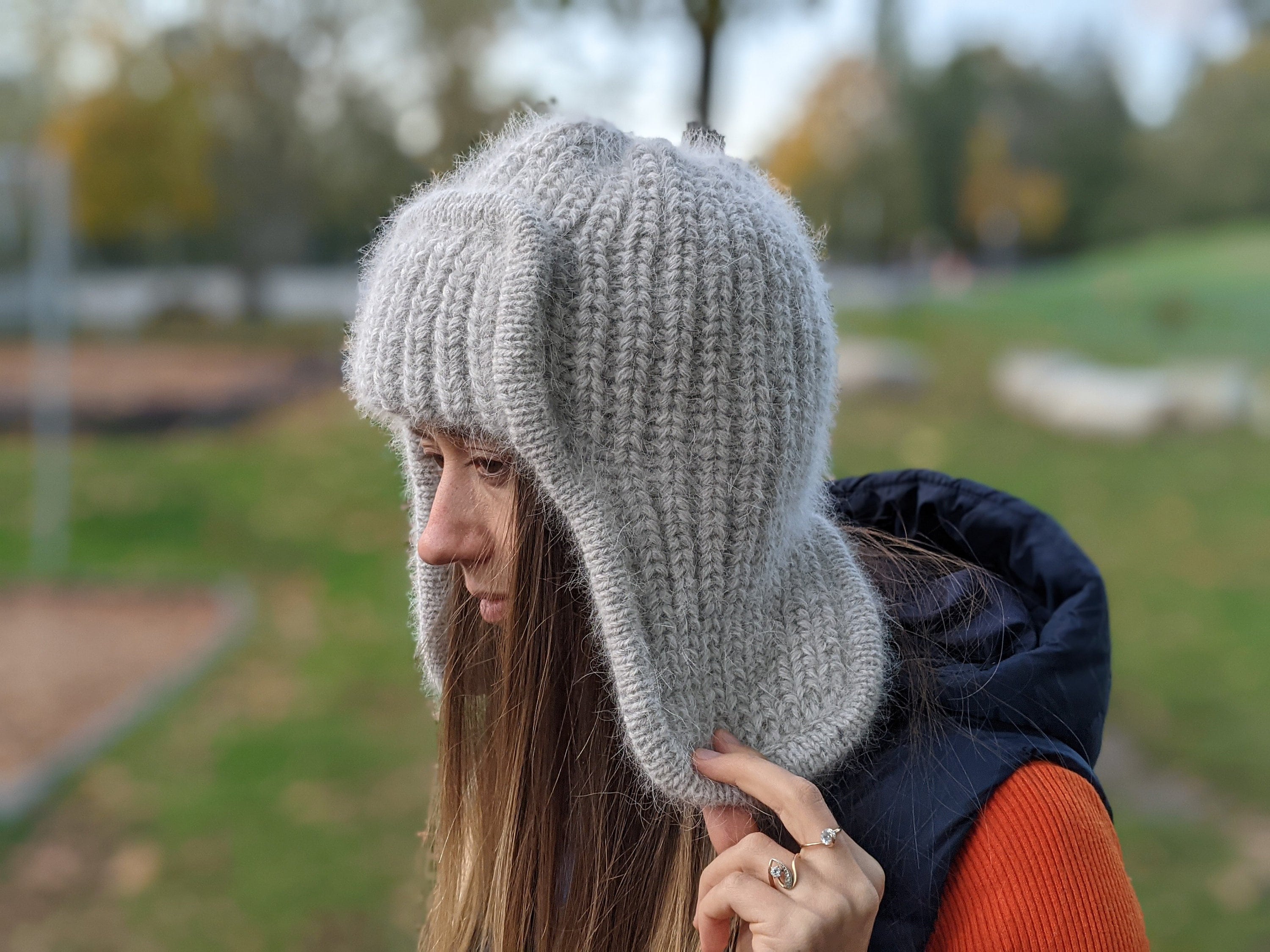 Trapper Hat Knitting Pattern for Women Etsy
