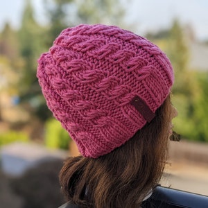 Flat Knit Cable Hat Pattern image 2