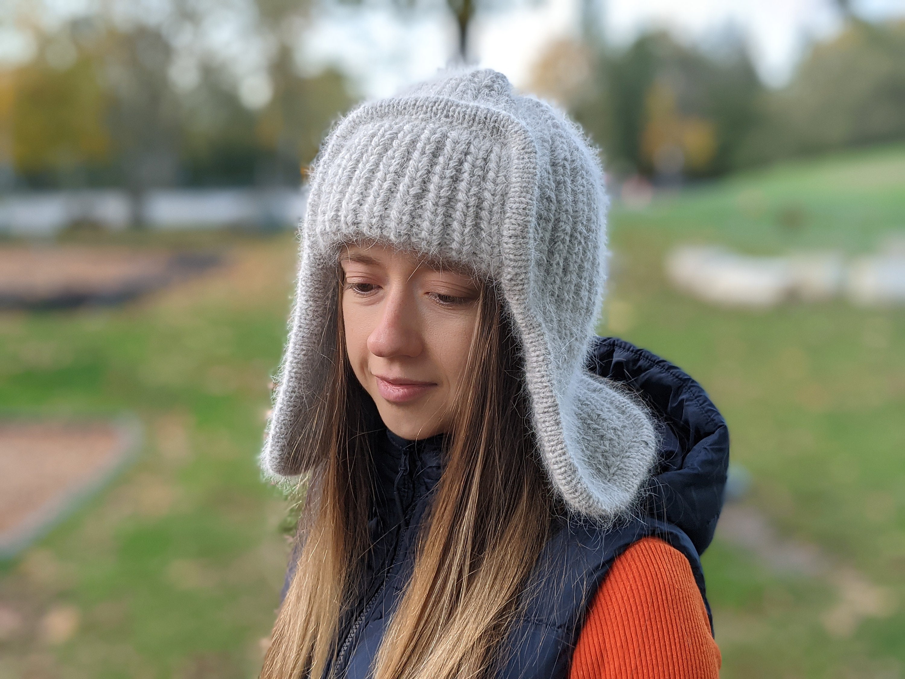 Trapper Hat Knitting Pattern for Women Etsy