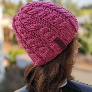 Flat Knit Cable Hat Pattern image 10