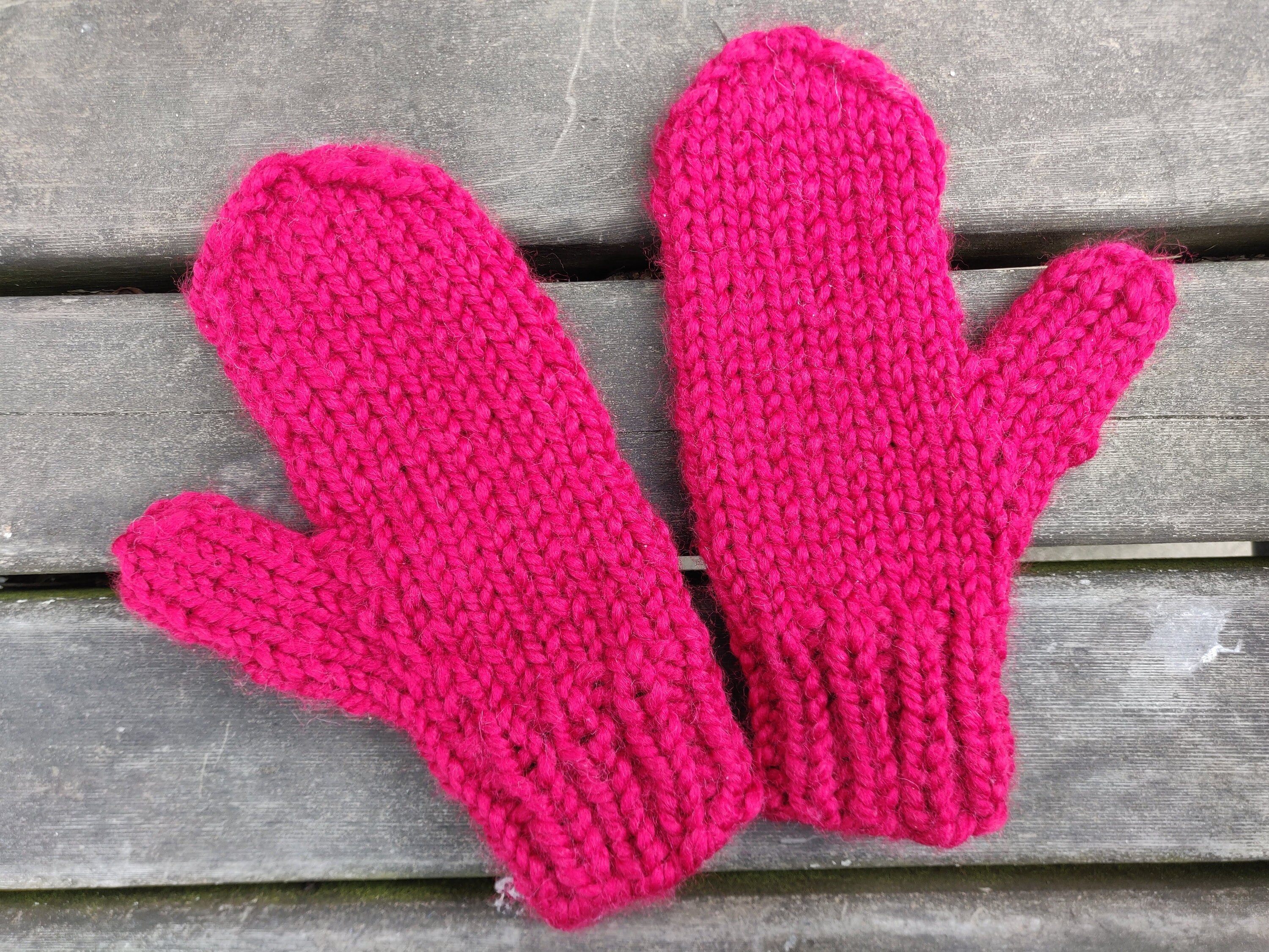Mittens Pattern Family Set Bulky Knit Mittens for Kids | Etsy