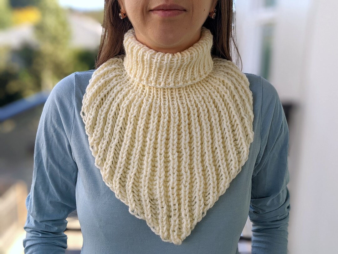 Ribbed Winter Dickey Knitting Pattern Etsy