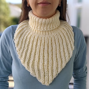 Ribbed Winter Dickey Knitting Pattern