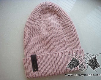 Wzór na czapkę z dzianiny prążkowanej Queen: zimowa czapka (wzór PDF)