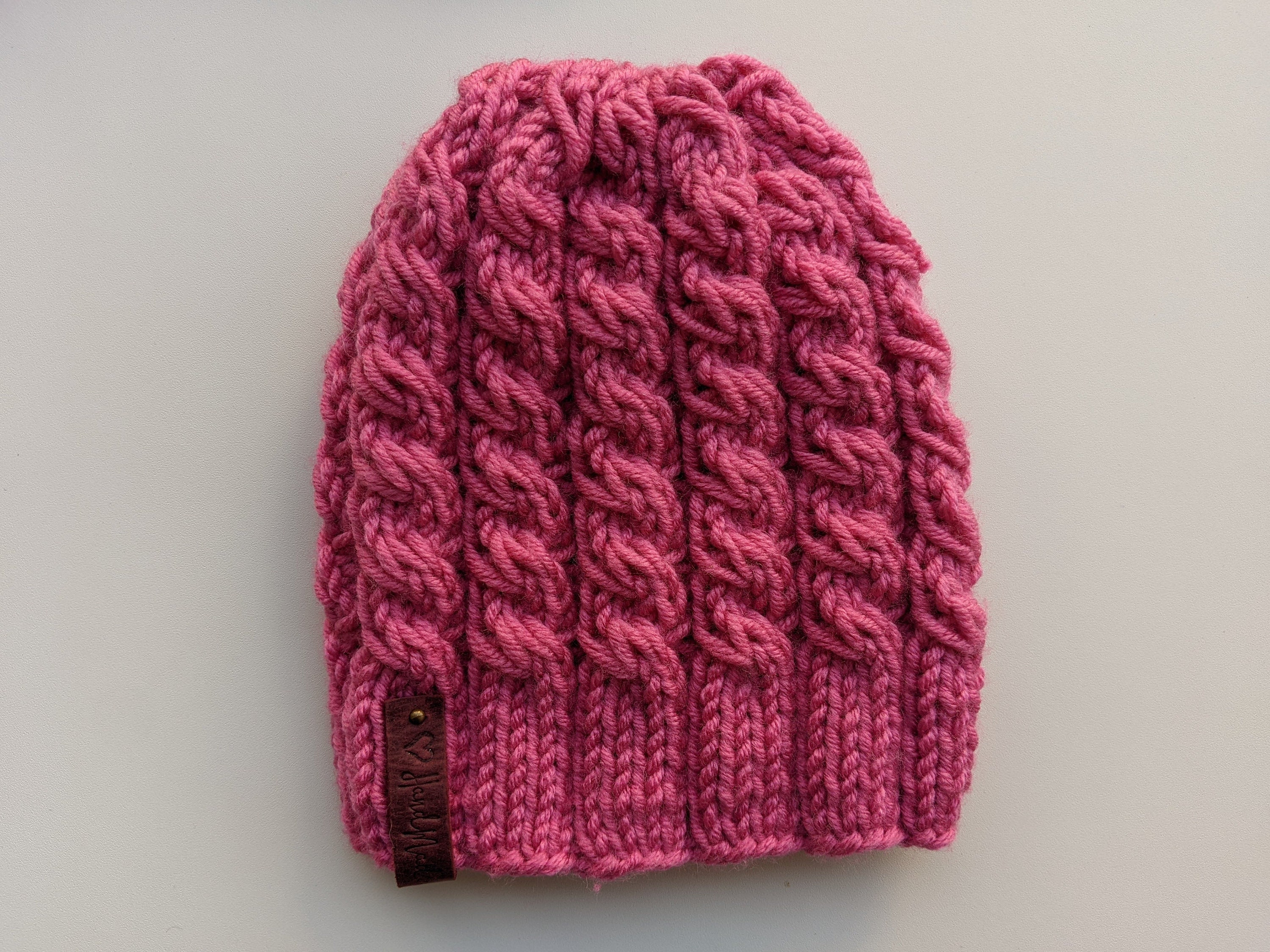 Flat Knit Cable Hat Pattern - Etsy