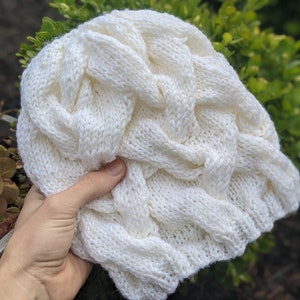 Selene Cable Knit Hat Pattern || Knitting Pattern || Hat Knitting Pattern || Winter Knit Hat || Adult Knit Hat || Cable Knit hat