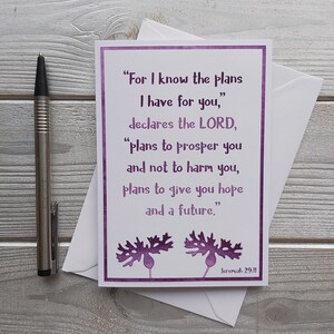 Pack of 6 Bible Verse Greeting Cards, Set of 6, Uplifting Christian A6 ...