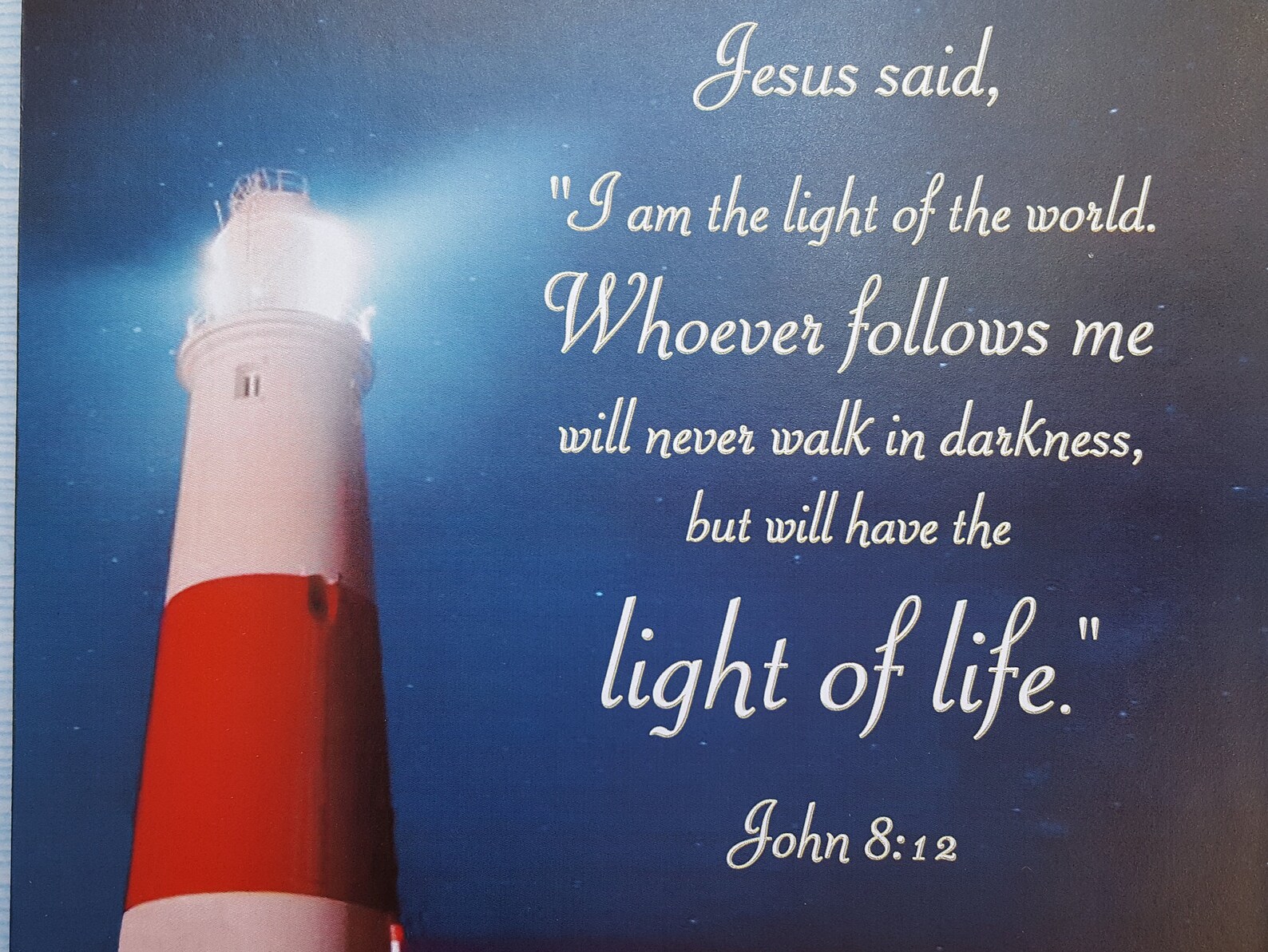 Bible verse wall hanging John 812 Lighthouse picture Etsy