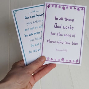 Pack of 6 Bible Verse Greeting Cards, Set of 6, Uplifting Christian A6 ...
