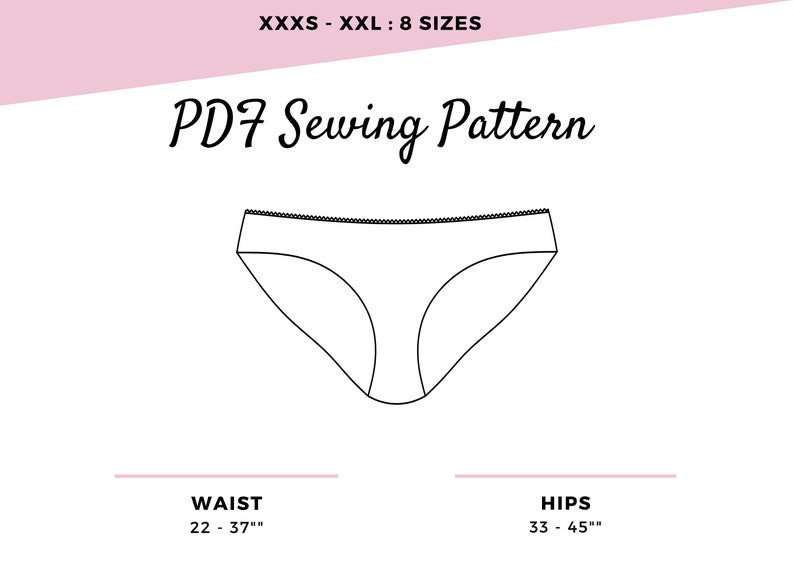 Sewing Pattern Underwear PDF Pattern Lingerie Pattern Pants Etsy