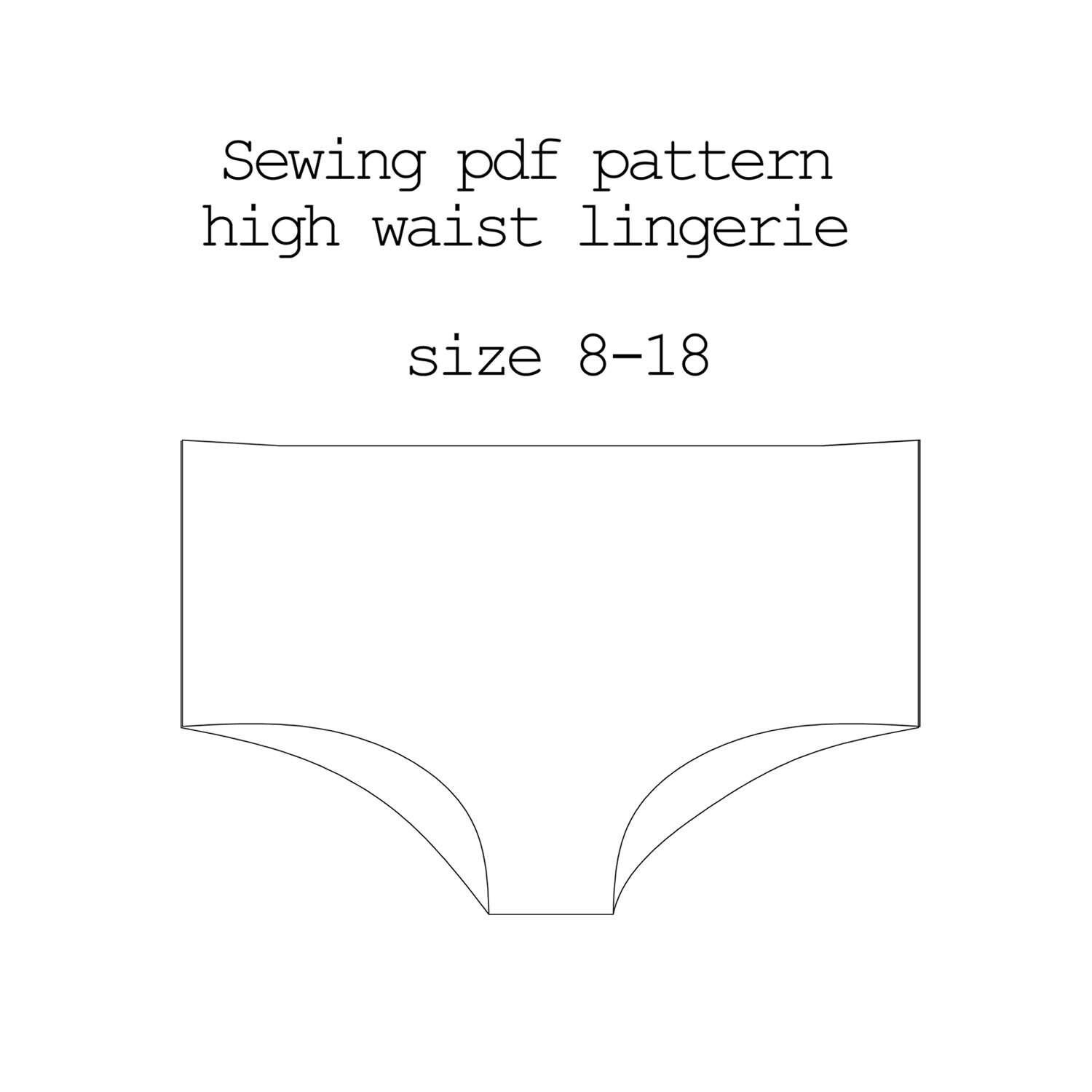 Sewing Pattern high waist Lingerie PDF Pattern Lingerie | Etsy