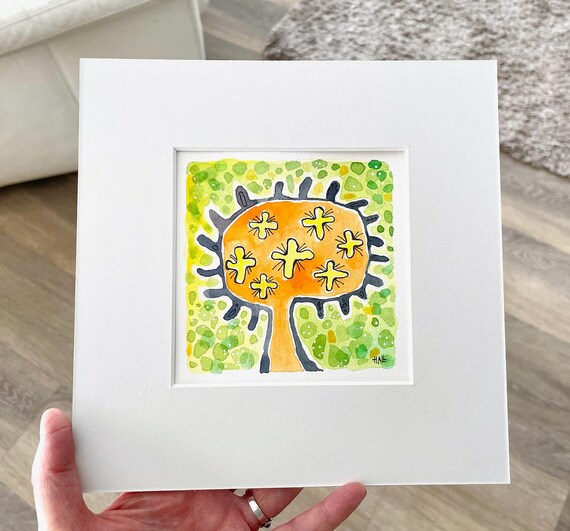 Genuine hand-painted watercolor | Spring wall art | Abstract art | Strobel-Hall