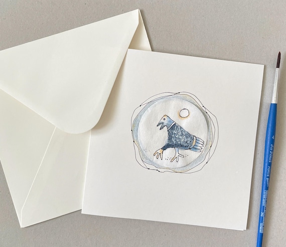 Handmade Watercolor Card with Unique Design