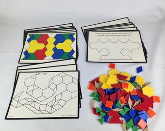 Vintage Learning Resource Pattern Blocks | Pattern Block Set | 1985