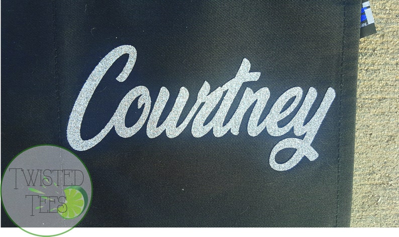 Server Waitress Apron Customized with Name Logo Monogram Custom Unisex Men Women Restaurant