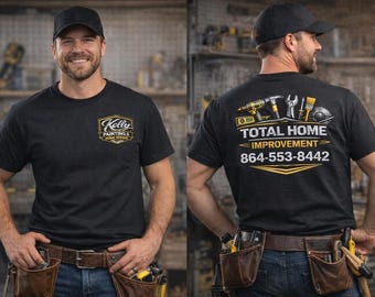 Custom Business Shirt with Logo Front and Back Unisex Men Women Small Business