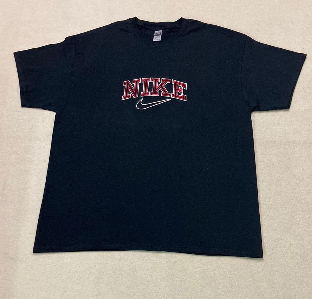 Nike inspired embroidered T-shirt