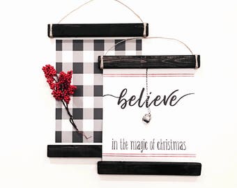 Polar Express inspired sign, Believe sign, Believe in the magic of Christmas sign, Christmas Magic, Christmas Wall art, Holiday Decor