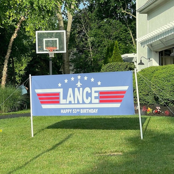 Birthday Banner Top Gun Inspired Top Gun Birthday Banner Etsy