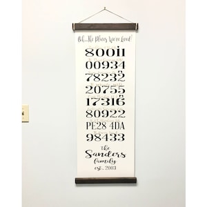 Custom Zip Code Print, Military Move Sign, Oh the places we&#39;ve lived, Custom Military Move Sign, Multi address print, address print sign
