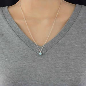 Aqua Cubic Zirconia Necklace image 2