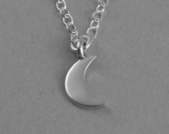 Celestial Jewelry, Moon Charm Necklace