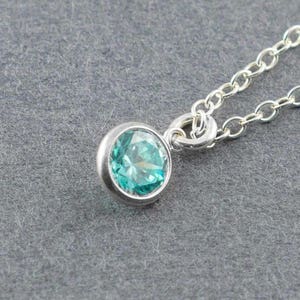 Aqua Cubic Zirconia Necklace image 1