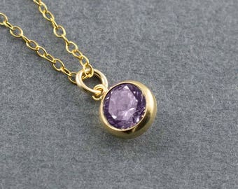 Amethyst Charm, Amethyst Pendant, Amethyst Necklace