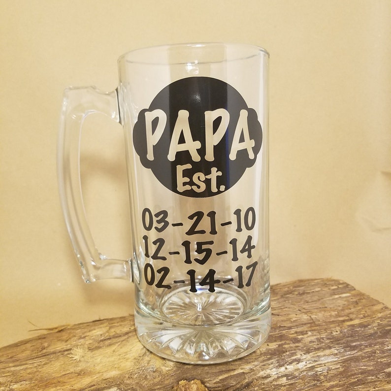 Download Grandpa Fathers Day Gift Beer Mug Gift Dad Established ...
