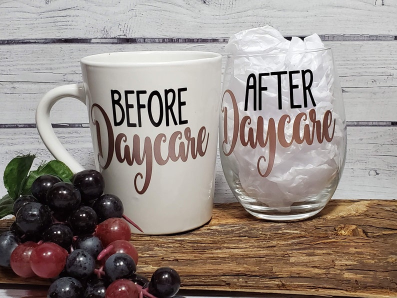 Daycare Gifts Funny Daycare Teacher Mug Wine Glass Cups Fun Etsy