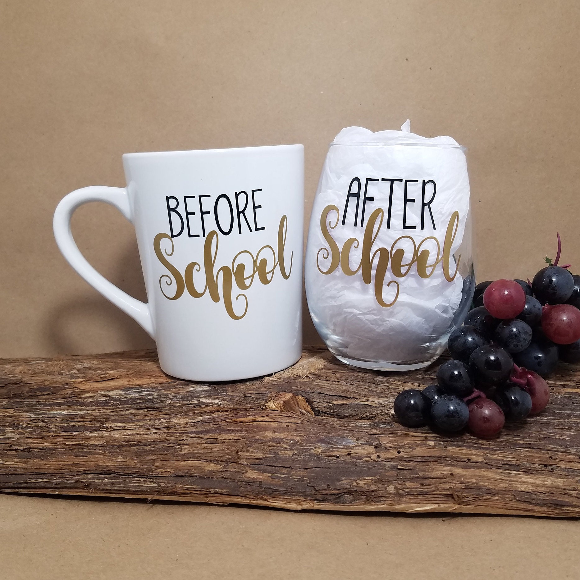 Coffee Mug Wine Gift Set, White Cup and Stemless Wine Glass Set for  Coworker Best Friend Teacher Doc…See more Coffee Mug Wine Gift Set, White  Cup and