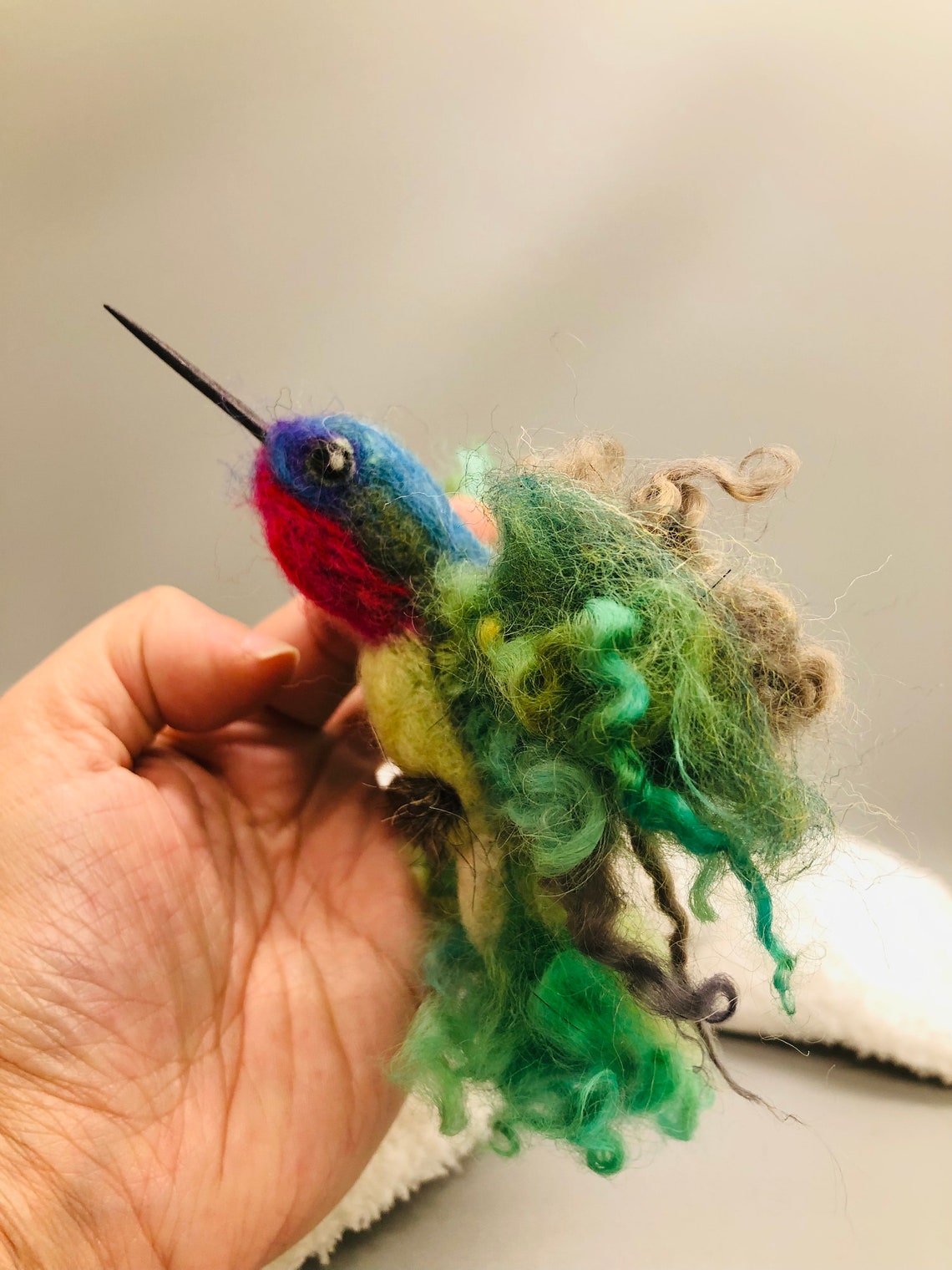 Needle Felted Hummingbird, Made to Order Etsy