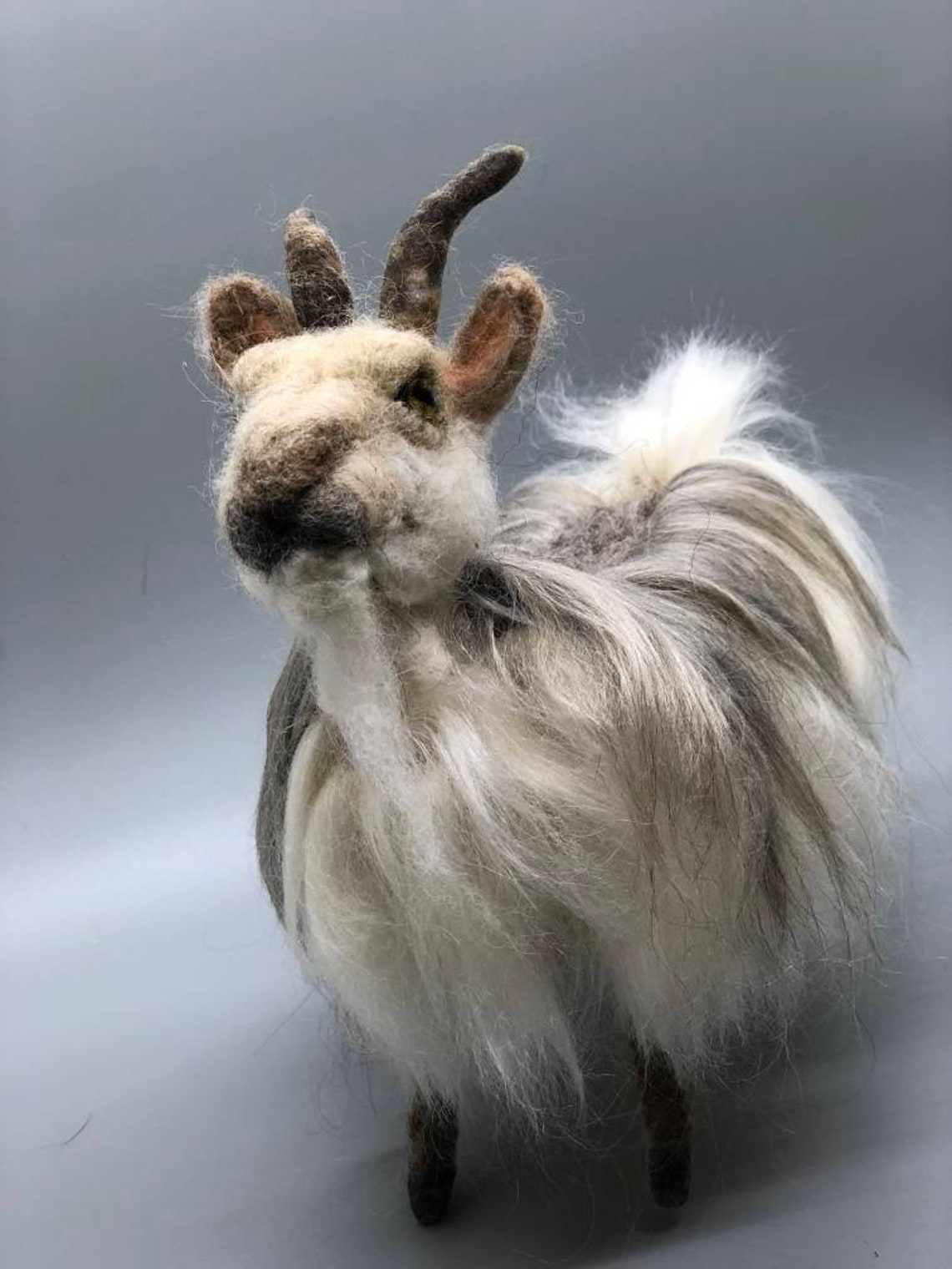 Needle Felted Goat White Made to Order Etsy