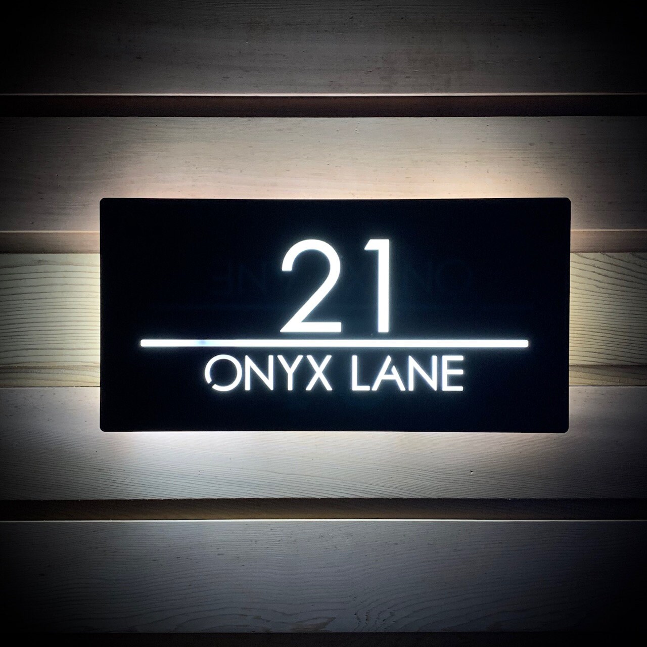 Backlit LED House Number Sign large size 40 x 20 cm Etsy