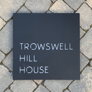 Modern House Number Sign: Extra Large Acrylic Address Plaque (40x40cm)