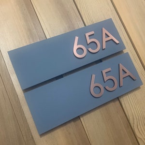 Modern Acrylic House Number Sign: 3D Floating Door Plaque