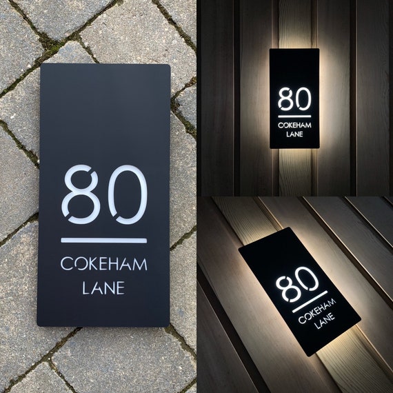 Illuminated Back Lit House Number Sign 15 Cm X 30 Cm Low Etsy Illuminated Back Lit House Number Sign 15 Cm X 30 Cm Low Etsy